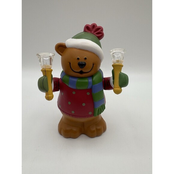 Avon Christmas Bell Ringing Band Trio Bears Musical Light Up Decoration - Picture 5 of 12